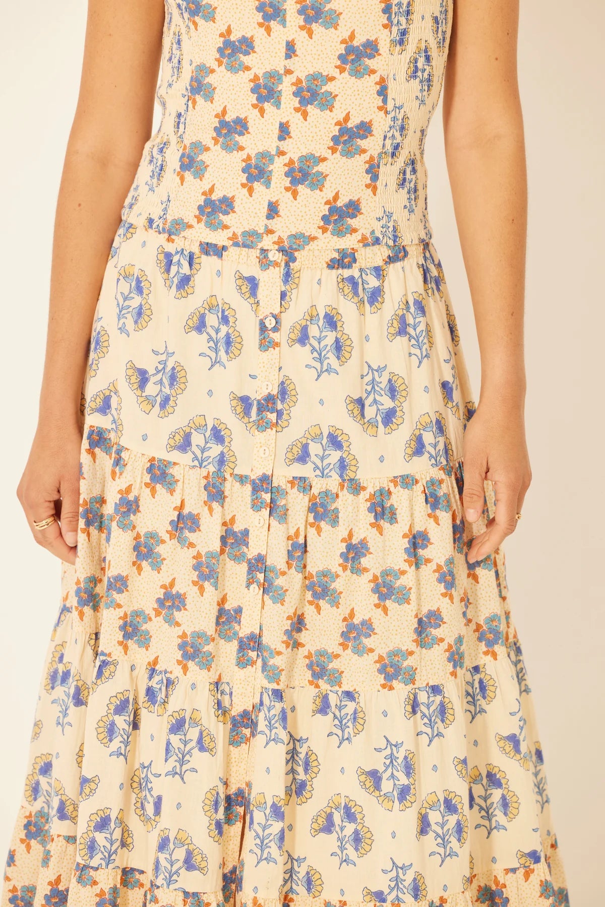 charlotte beacon blue printed maxi