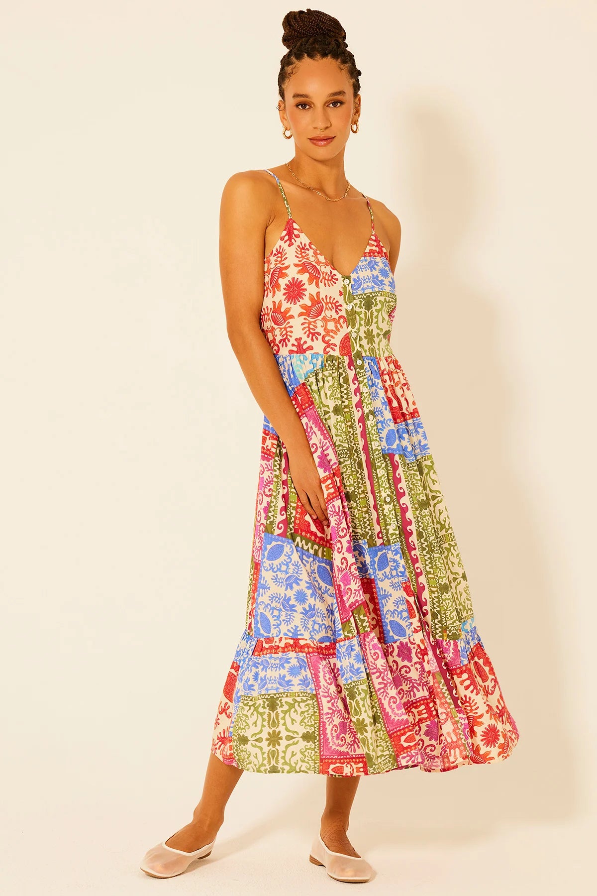 wilcox multi printed sea pearl dress