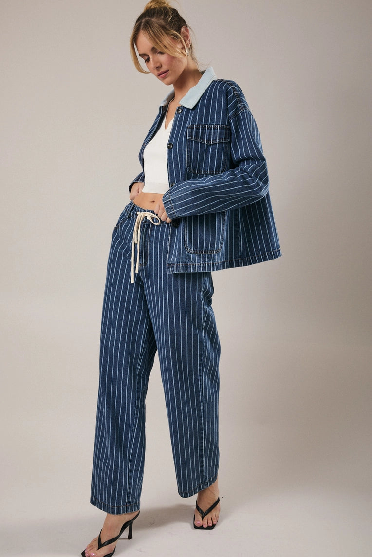maura stripe denim