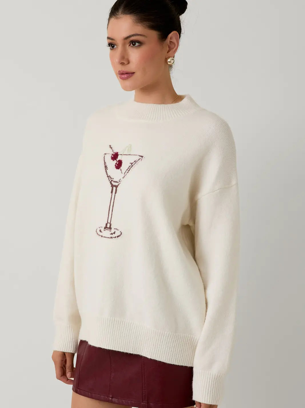 cherry martini sweater