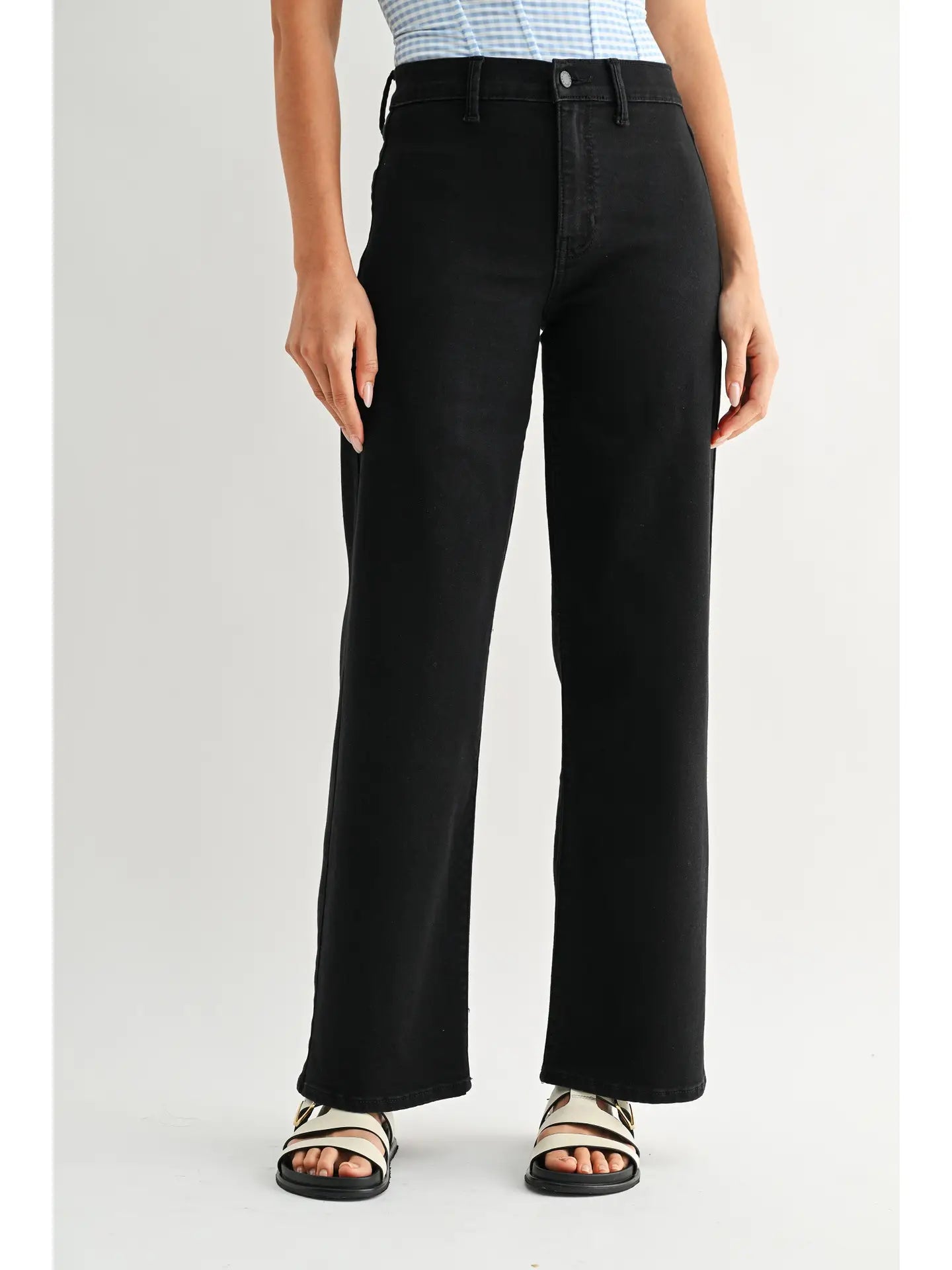 black trouser denim