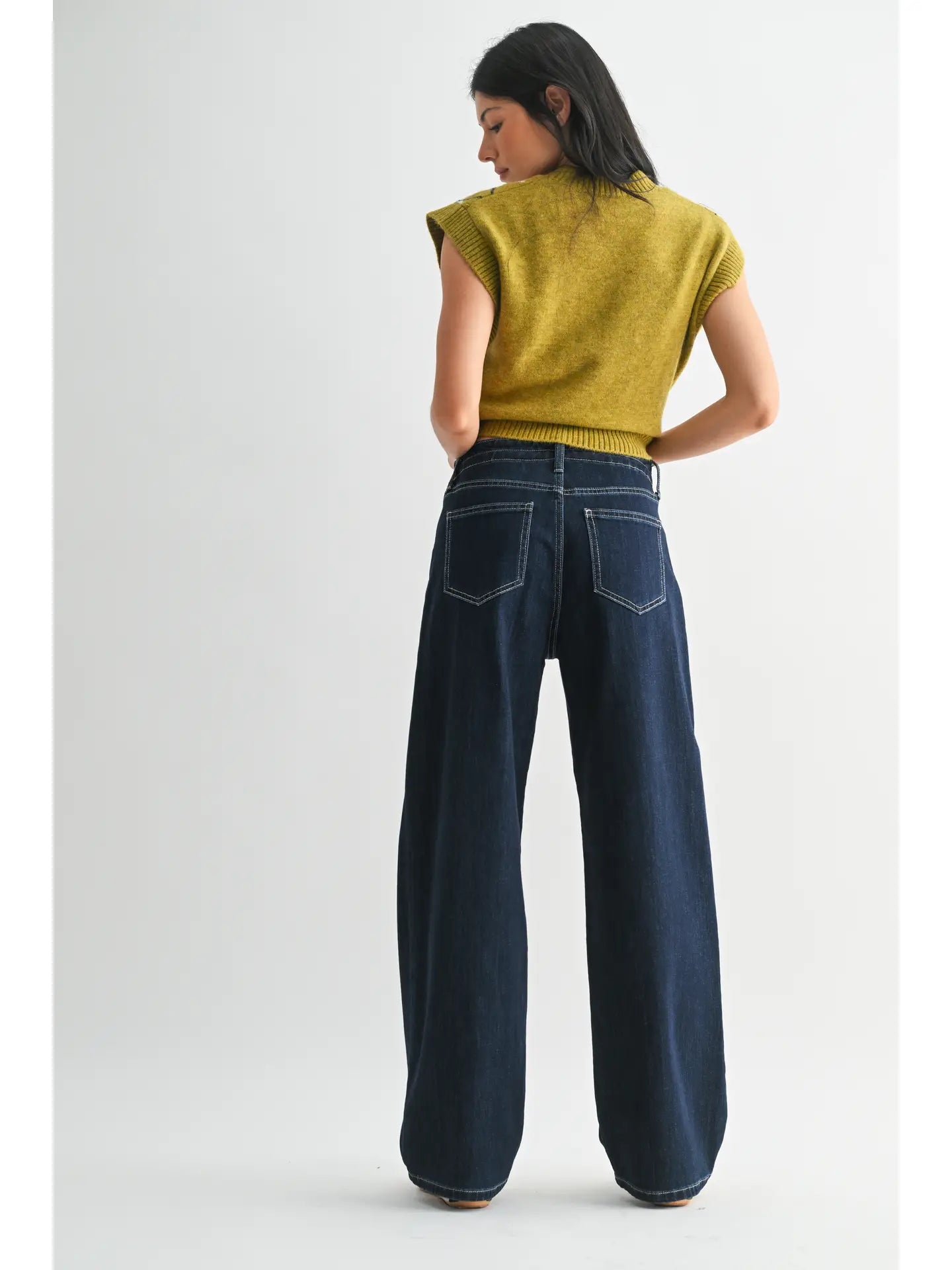 dani drawstring wide leg denim