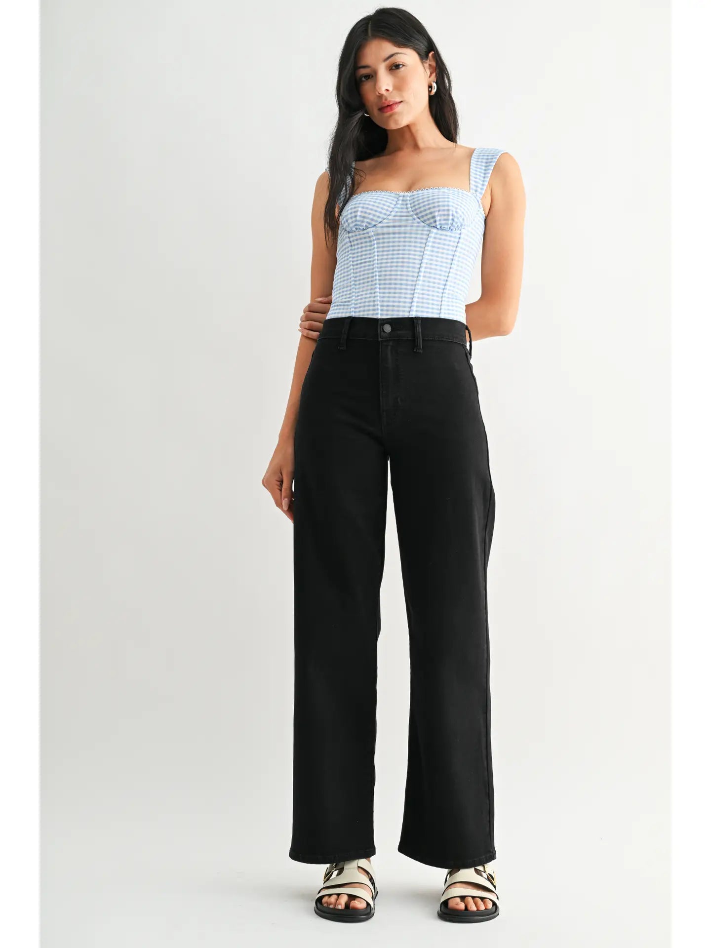 black trouser denim