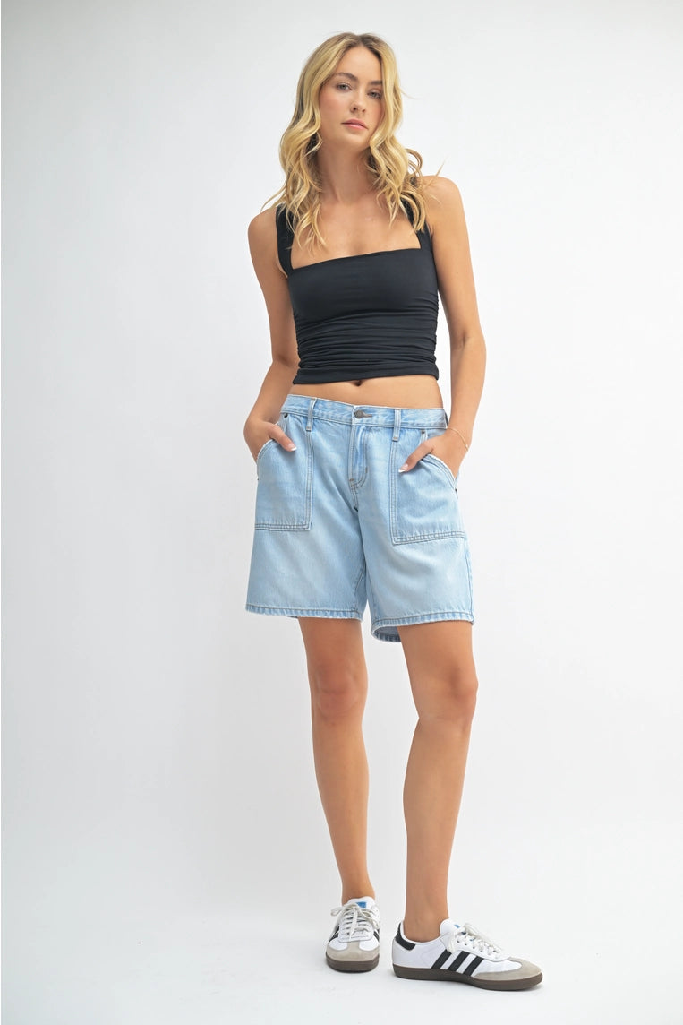 low rise baggy jort