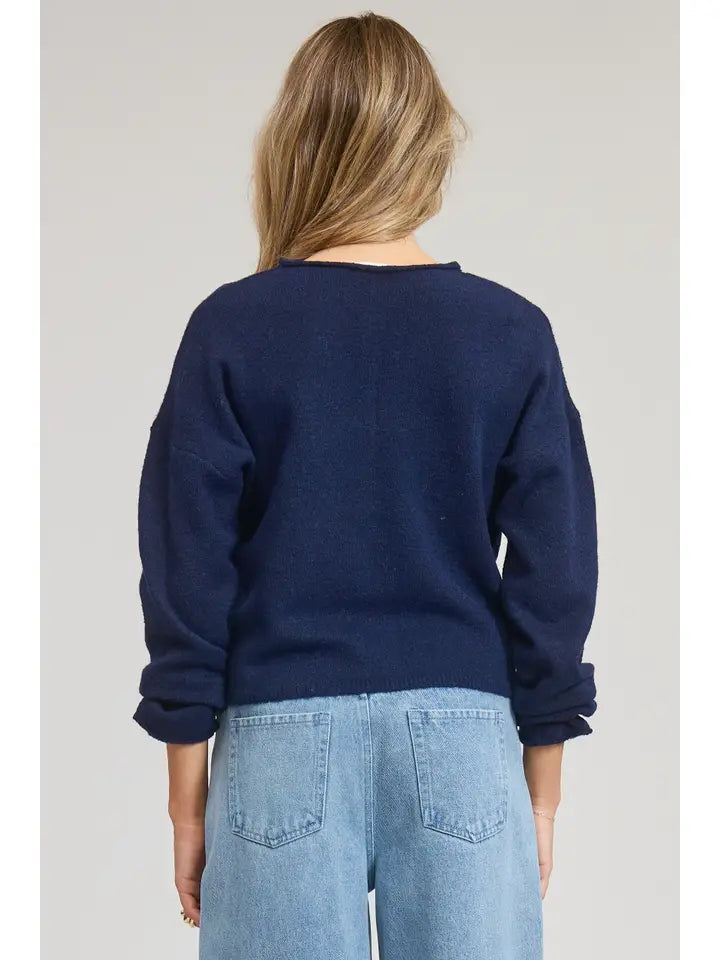 the staple cardigan navy