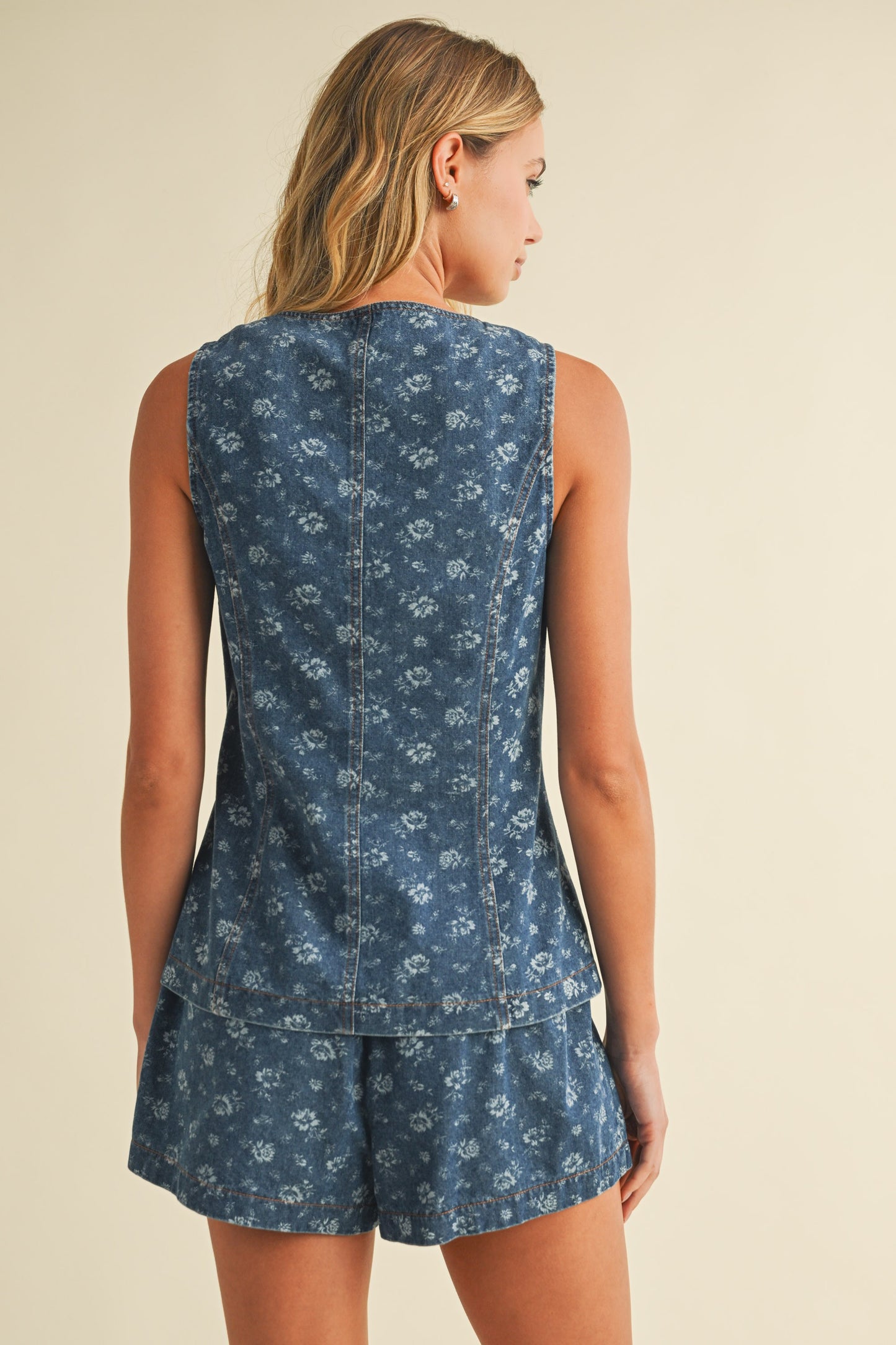 the jules floral print denim set