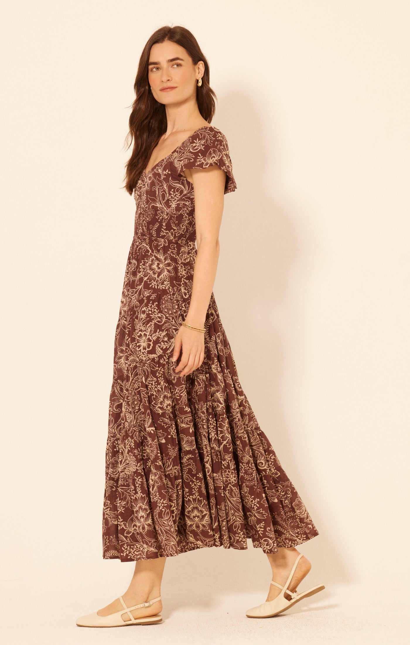 roxanne dress blaze brown