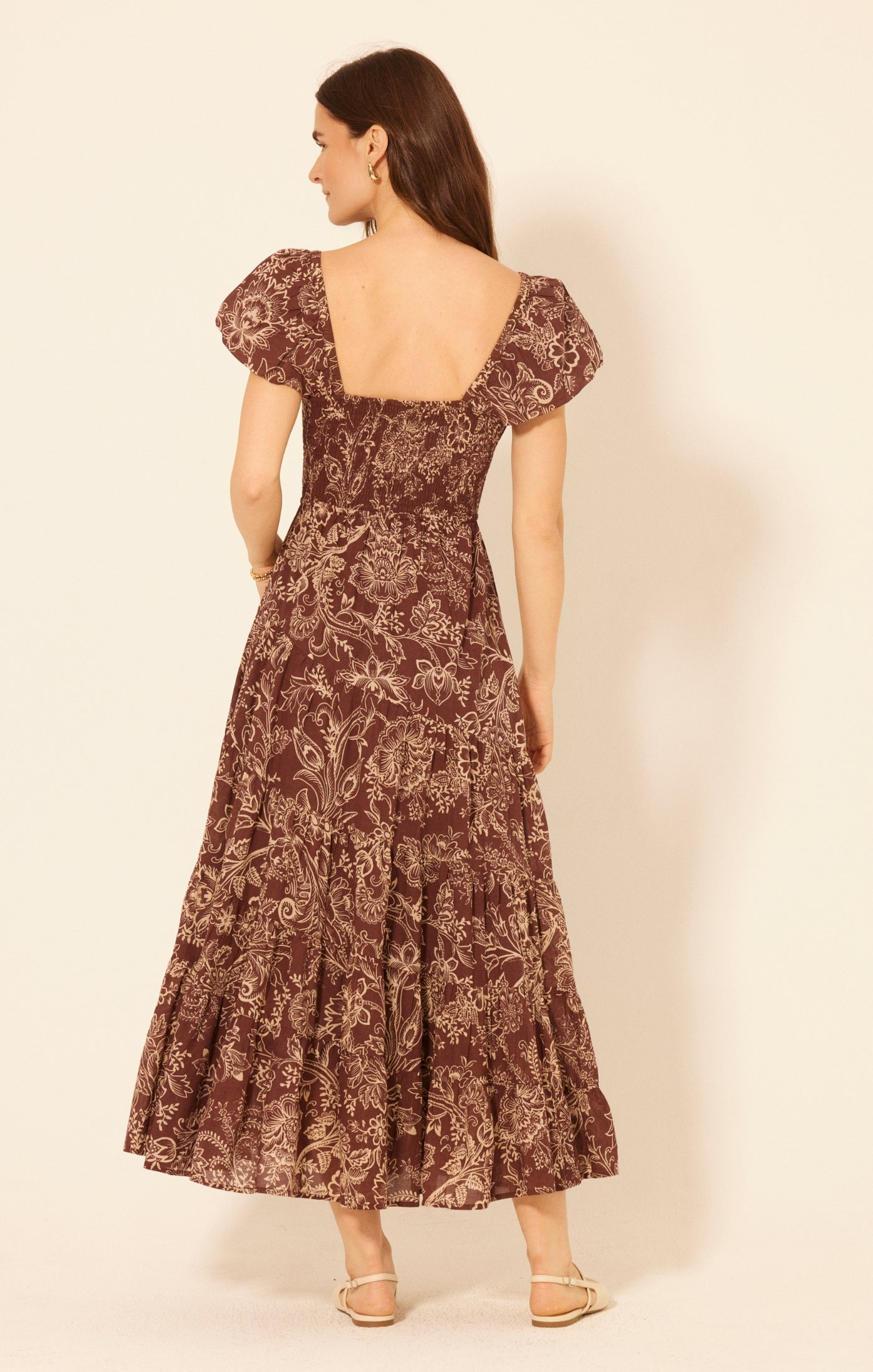 roxanne dress blaze brown