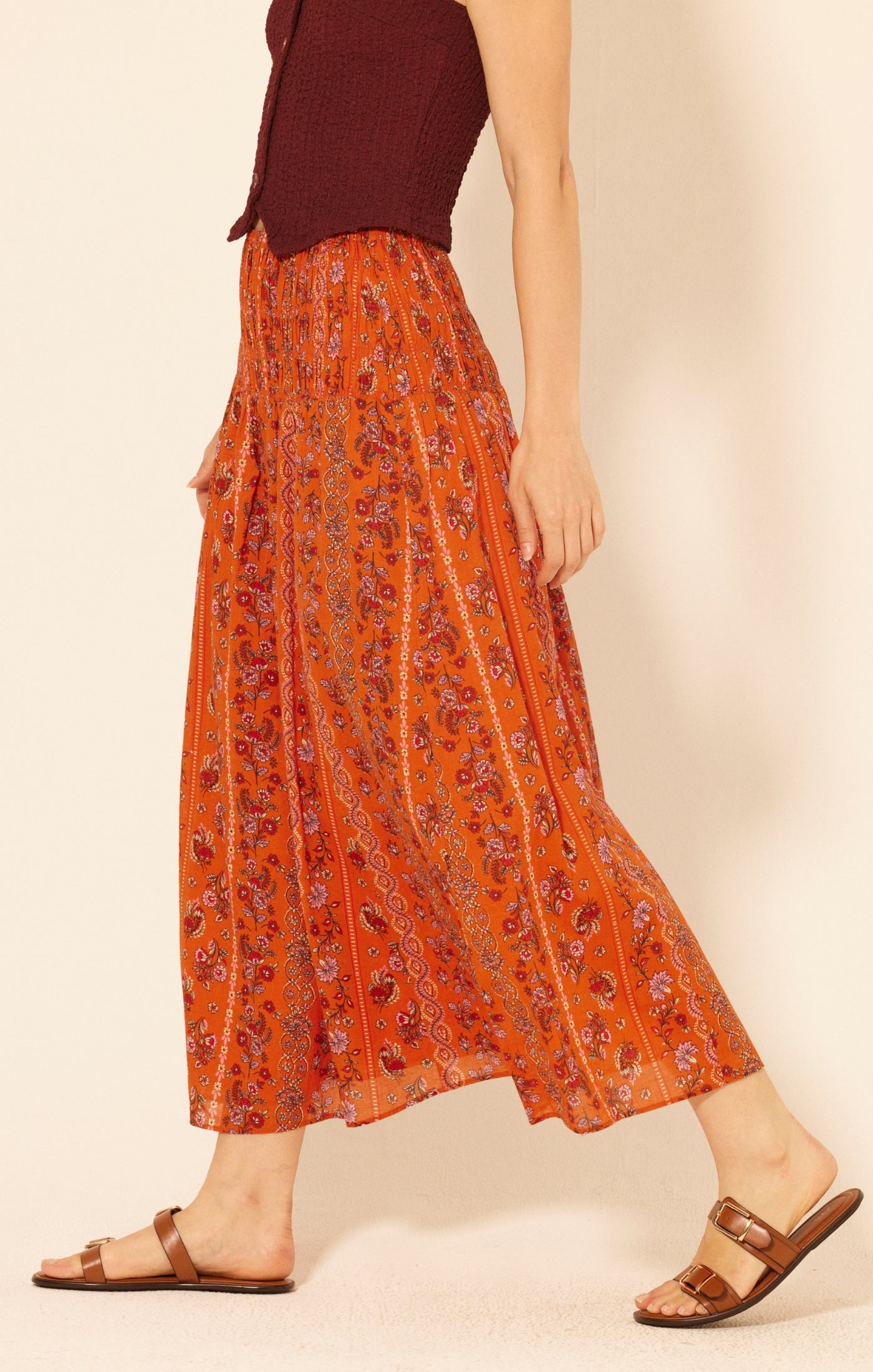 urlan maxi skirt wild poppy